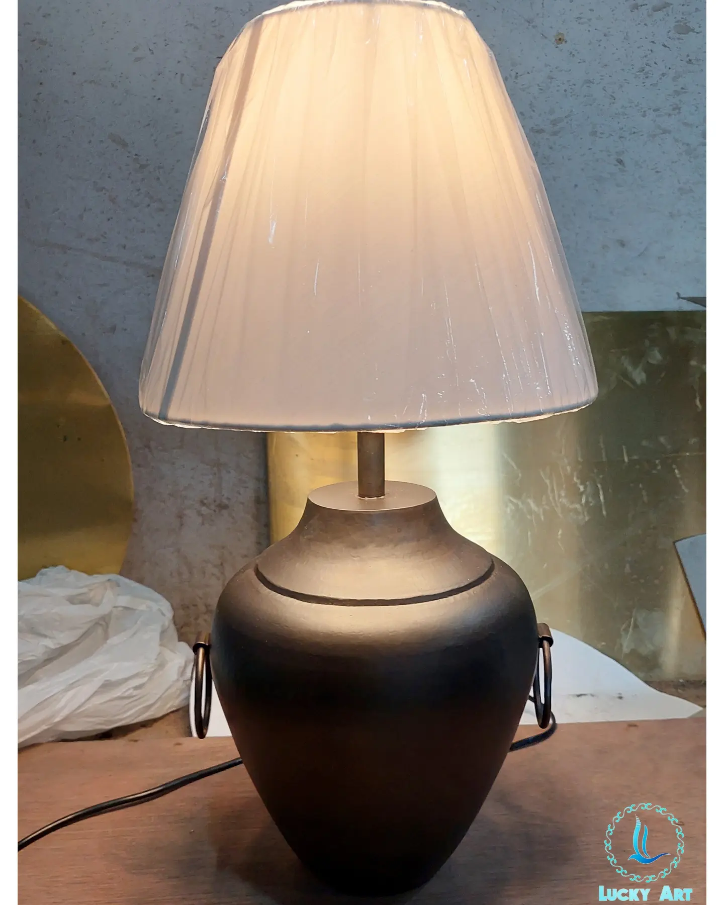 LAMPU MEJA KUNINGAN